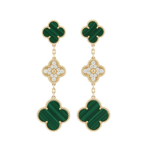 Van Cleef & Arpels Alhambra Earrings 18K Yellow Gold and Malachite 18K Yellow Gold - view 1