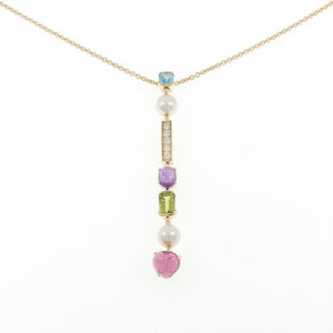 Bvlgari Allegra Pendant Necklace 18K Yellow Gold with Amethyst and Diamond and Peridot and Topaz and Tourmaline - view 1