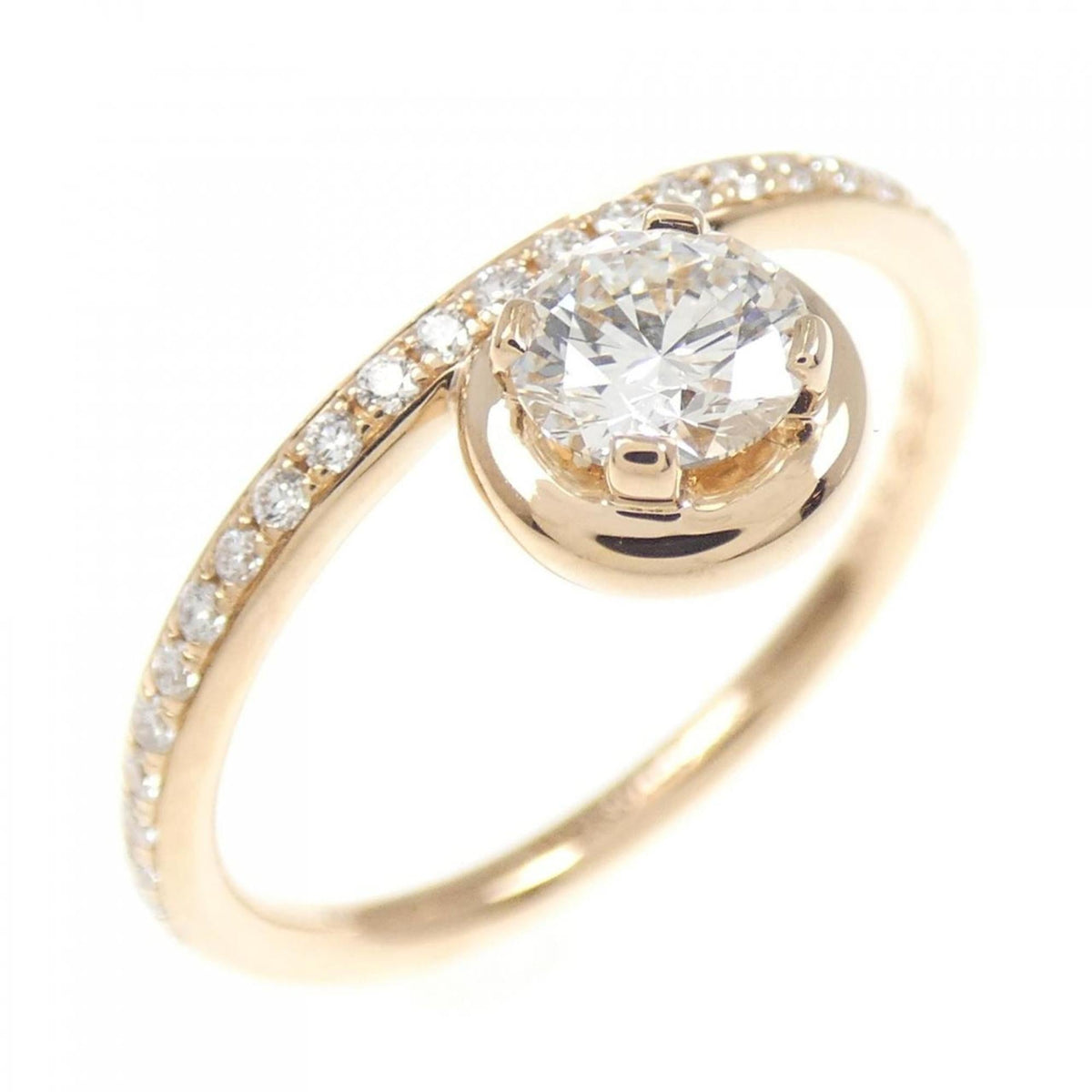 Hermes Petit Jetée Ring 18K Rose Gold With Diamond