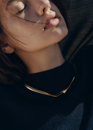 Polène Éole Necklace - 24 carat gold-gilded - view 2