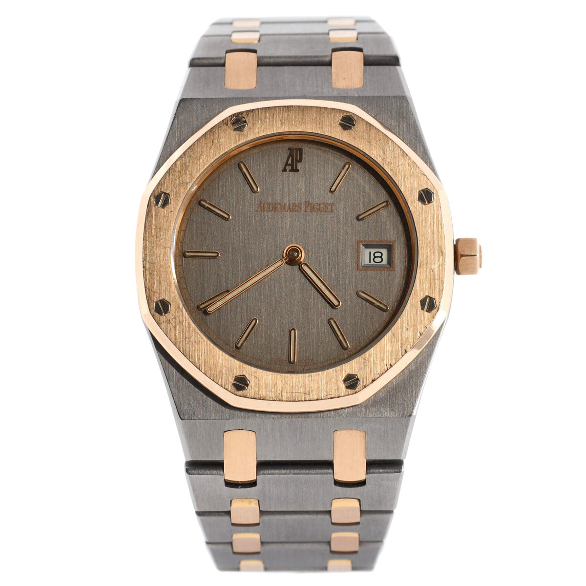 Audemars Piguet Royal Oak Date Quartz Watch Tantalum and Rose Gold 33