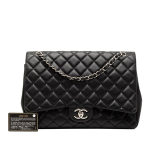 Chanel Classic Double Flap Bag Quilted Lambskin Maxi - view 8