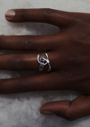 Polène Éole Ring - Silver in rhodium plated brass - view 3