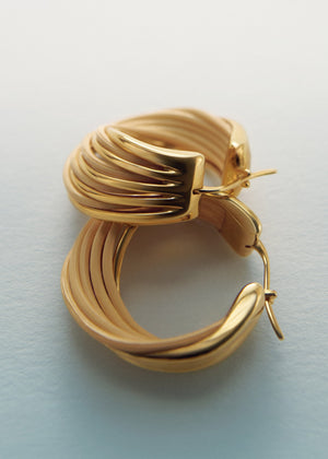Polène Rozo Hoop Earrings - Rattan - view 3