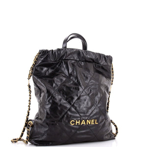 Chanel 22 Chain Backpack Quilted Calfskin Medium - view 2
