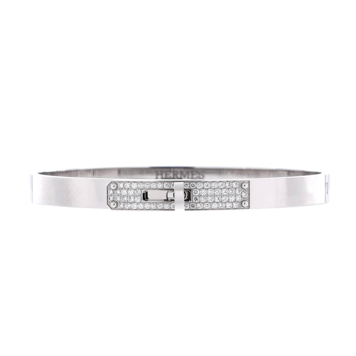 Kelly Bracelet 18K White Gold and Pave Diamonds Small