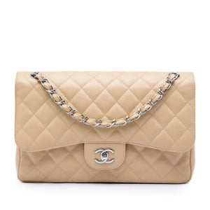 Chanel Classic Double Flap Bag Quilted Caviar Jumbo - view 1