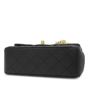 Chanel Classic Single Flap Top Handle Bag Quilted Lambskin Mini - view 3