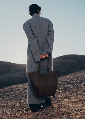 Polène Cyme Tote - Textured Ebony - view 4