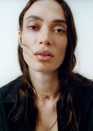 Polène Ormé Necklace - Gold Gilded with Camel Leather - view 4