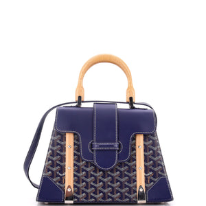 Goyard Saigon Top Handle Bag Coated Canvas with Leather PM - view 1