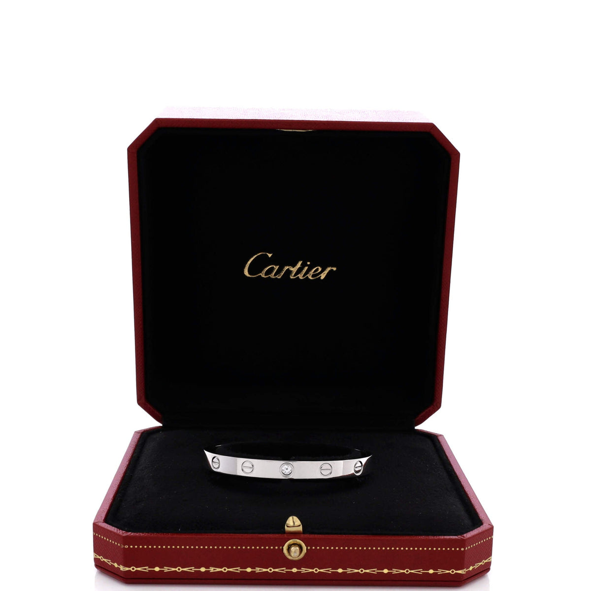 Cartier Love 1 Diamond Cuff Bracelet 18K White Gold with Diamond – view 2