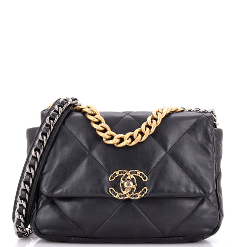 Chanel 19 Flap Bag Quilted Leather Medium