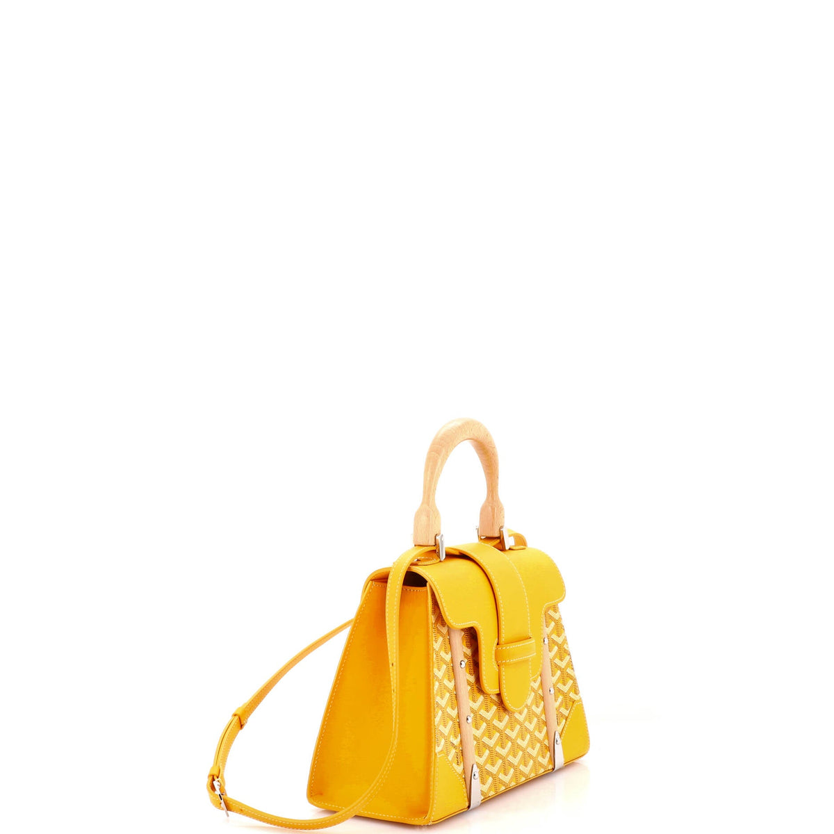 Saigon Top Handle Bag Coated Canvas with Leather PM