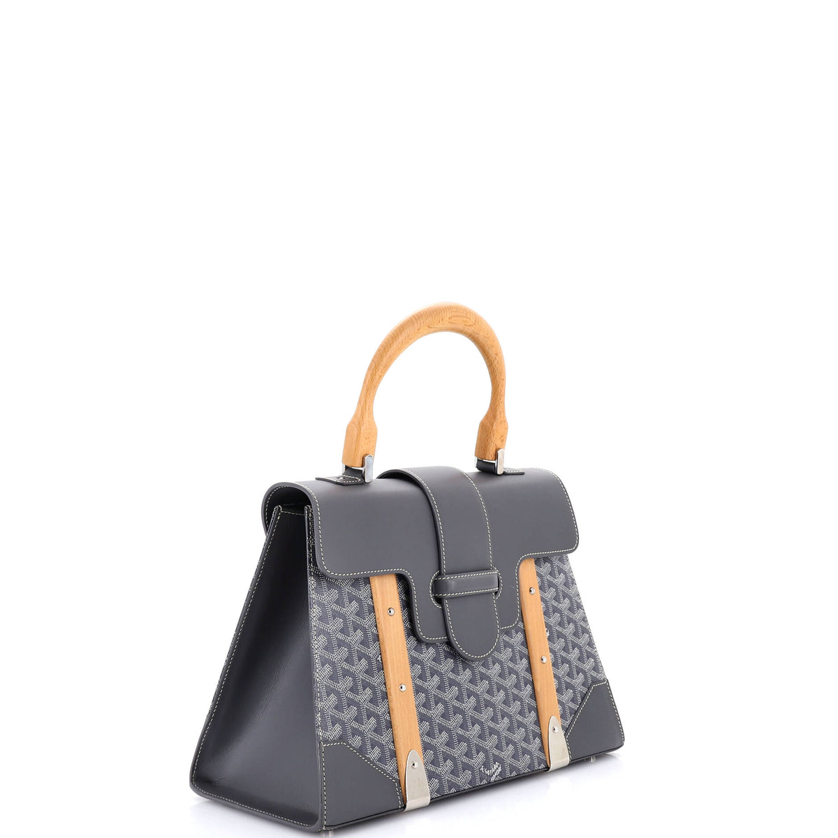 Saigon Top Handle Bag Coated Canvas with Leather MM