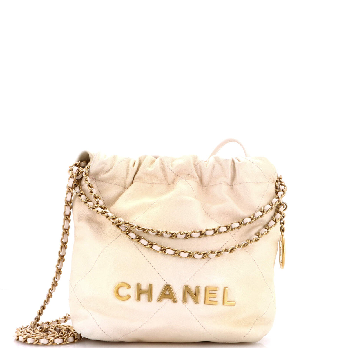 Chanel 22 Chain Hobo Quilted Shaded Calfskin Mini