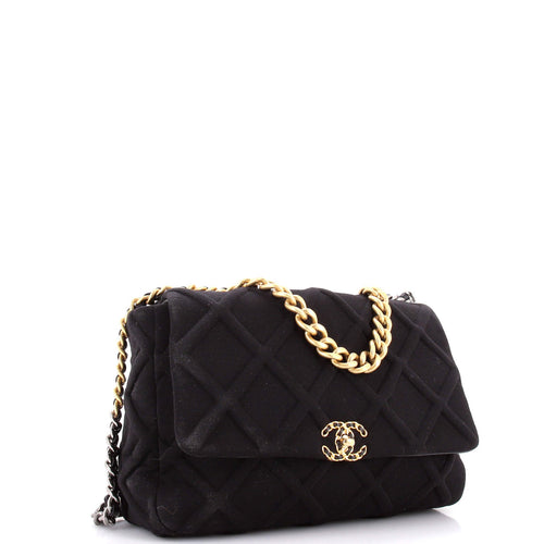 Chanel 19 Flap Bag Quilted Jersey Maxi – view 2