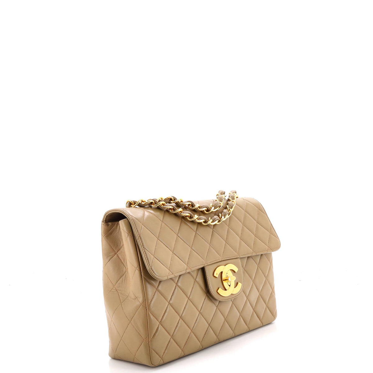 Vintage Classic Single Flap Bag Quilted Lambskin Jumbo