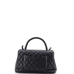 Chanel Coco Top Handle Bag Quilted Caviar Small - view 3