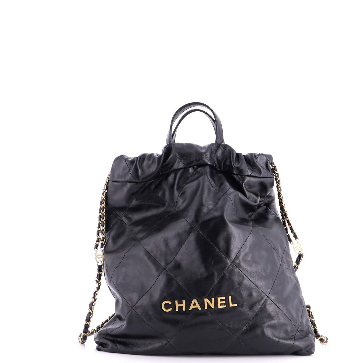 Chanel 22 Chain Backpack Quilted Calfskin Large