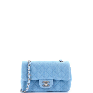 Chanel Classic Single Flap Bag Quilted Denim Mini - view 1