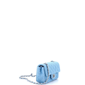 Chanel Classic Single Flap Bag Quilted Denim Mini - view 2