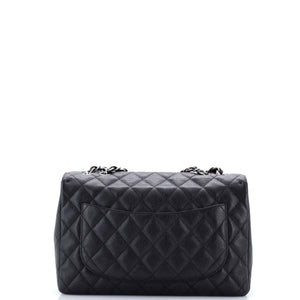 Chanel Vintage Classic Single Flap Bag Quilted Caviar Jumbo - view 3