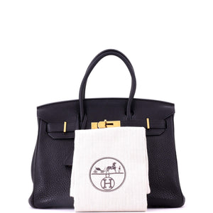 Hermes Birkin Handbag Noir Togo with Gold Hardware 30 - view 2