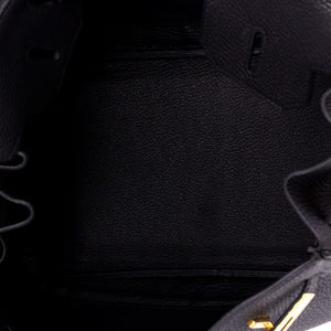 Hermes Birkin Handbag Noir Togo with Gold Hardware 30 - view 6
