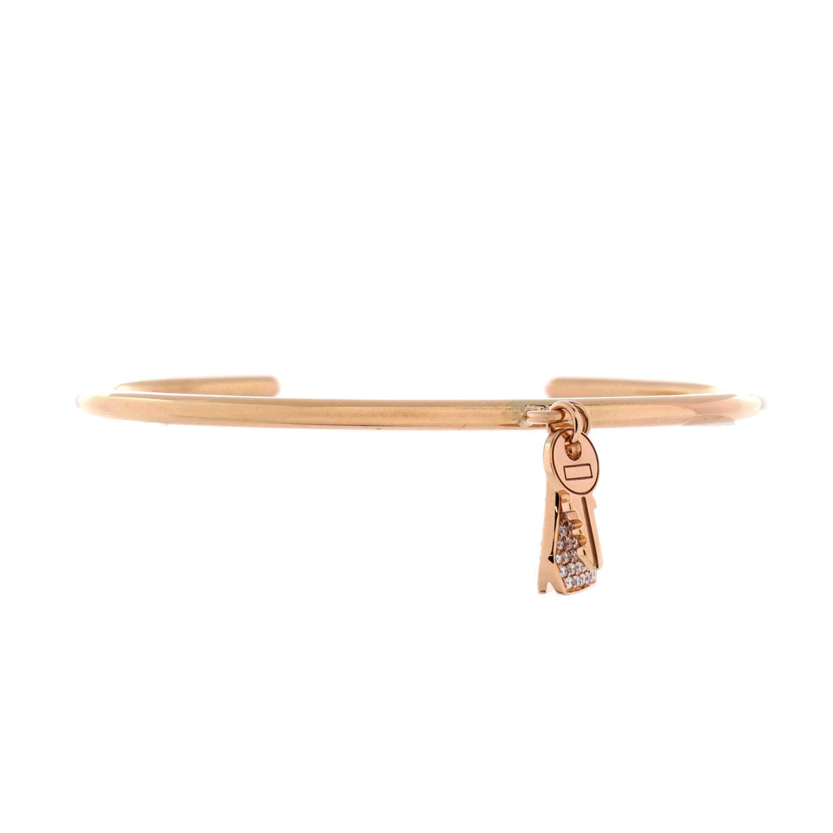 Kelly Clochette Cuff Bracelet 18K Rose Gold with Diamonds Small