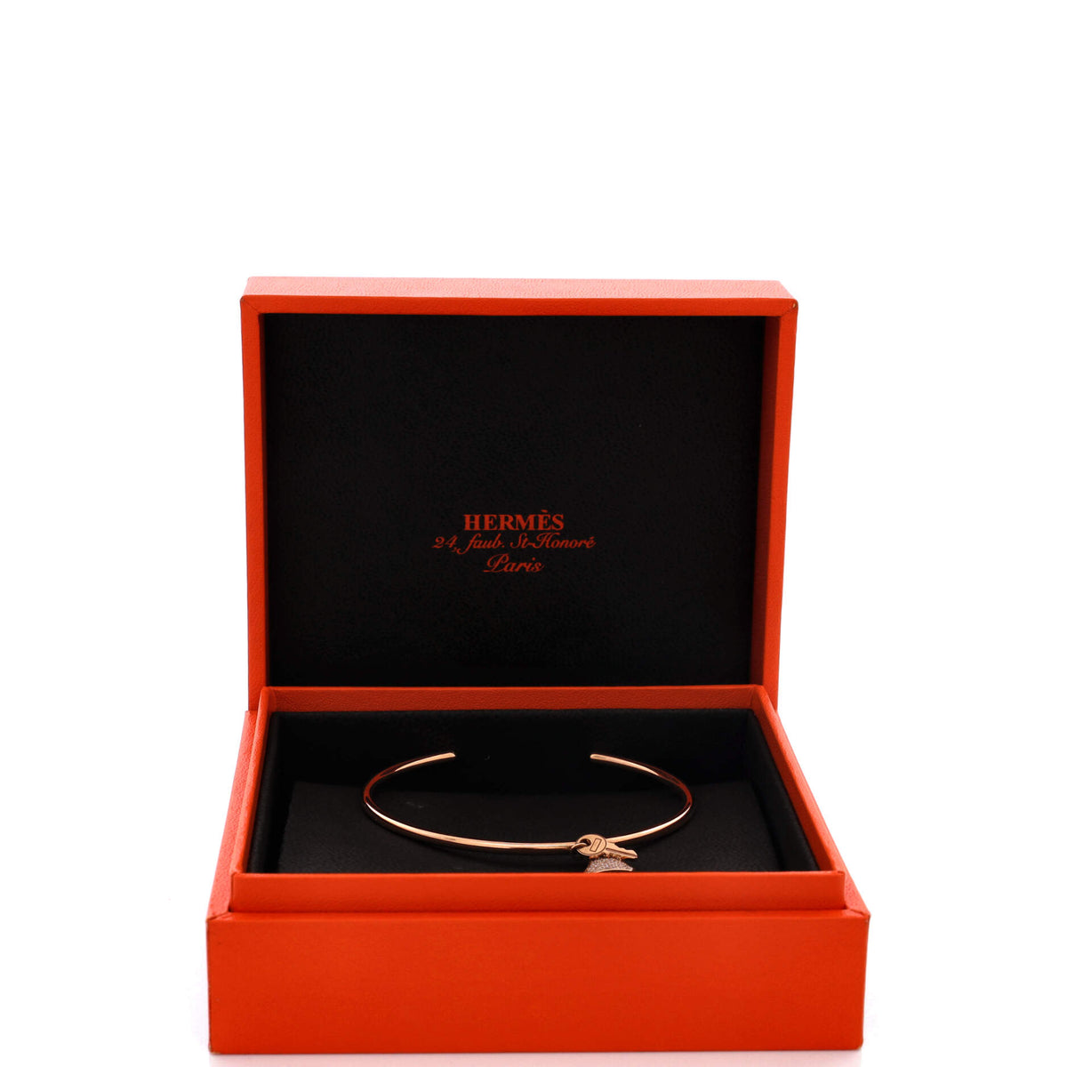 Kelly Clochette Cuff Bracelet 18K Rose Gold with Diamonds Small