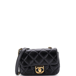 Chanel Quilt Metal Edge CC Flap Bag Quilted Lambskin Small - view 1