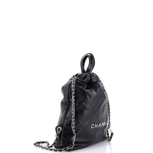 Chanel 22 Chain Backpack Quilted Calfskin Medium - view 2