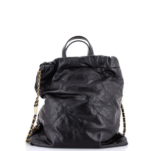 Chanel 22 Chain Backpack Quilted Calfskin Large - view 3