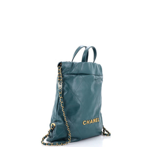 Chanel 22 Chain Backpack Quilted Calfskin Medium - view 2