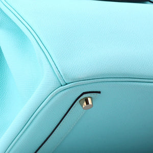 Hermes Birkin Handbag Bleu Atoll Epsom with Gold Hardware 30 - view 7