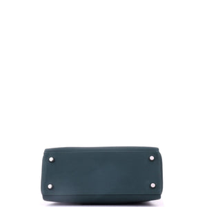 Hermes Kelly Handbag Vert Cypress Swift with Palladium Hardware 25 - view 5