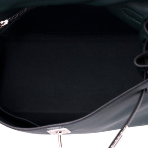 Hermes Kelly Handbag Vert Cypress Swift with Palladium Hardware 25 - view 6