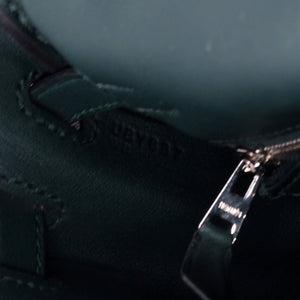 Hermes Kelly Handbag Vert Cypress Swift with Palladium Hardware 25 - view 8