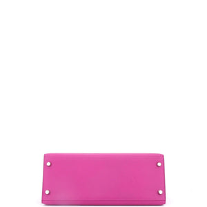 Hermes Kelly Handbag Rose Pourpre Epsom with Palladium Hardware 28 - view 5