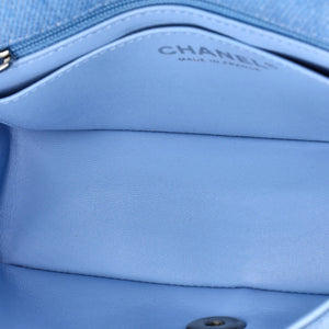 Chanel Classic Single Flap Bag Quilted Denim Mini - view 5