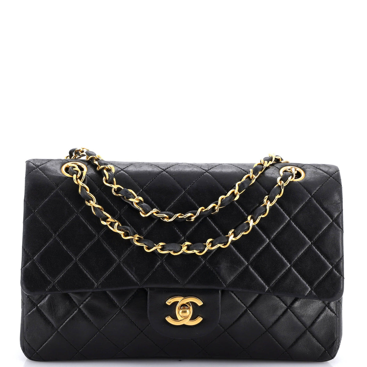Vintage Classic Double Flap Bag Quilted Lambskin Medium