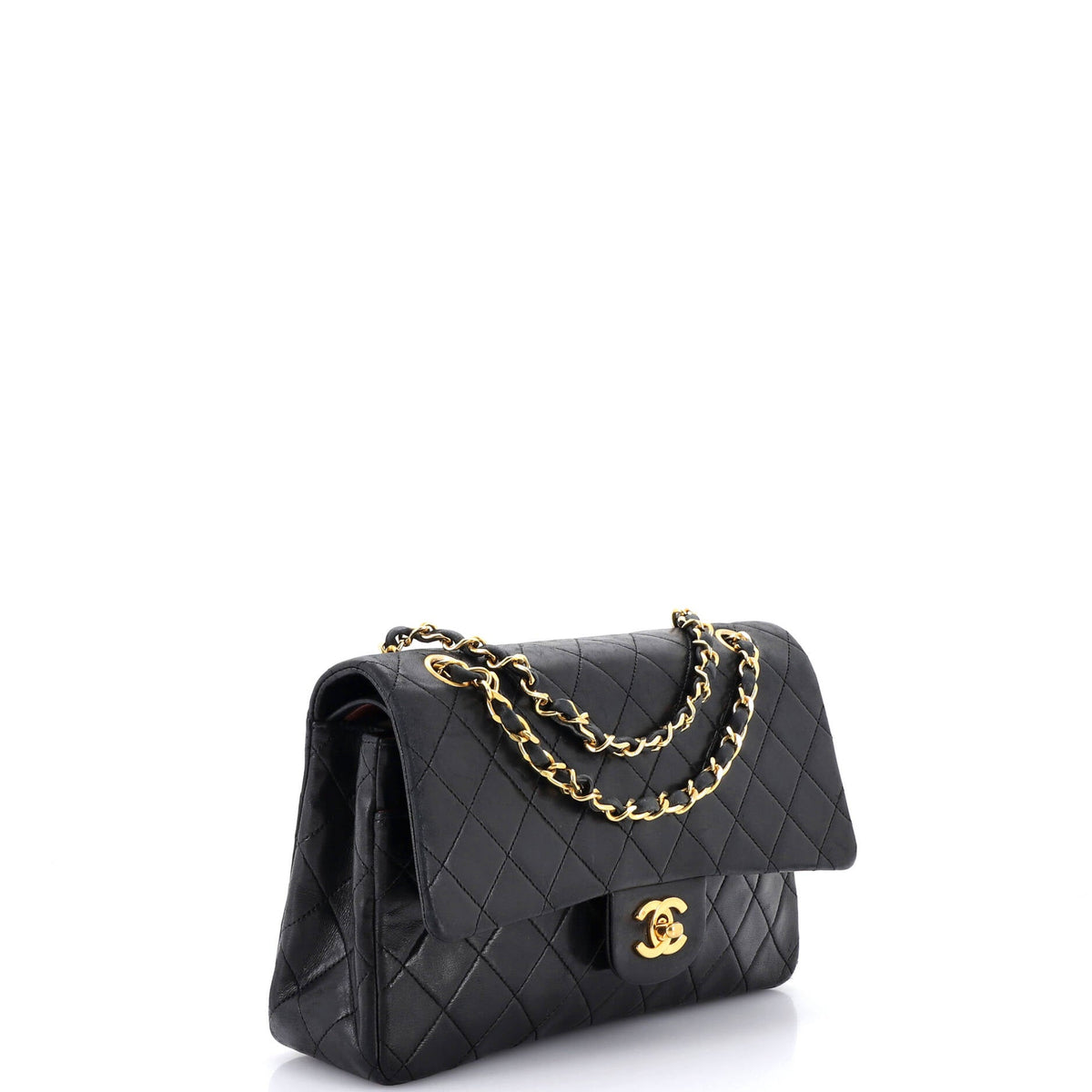 Vintage Classic Double Flap Bag Quilted Lambskin Medium
