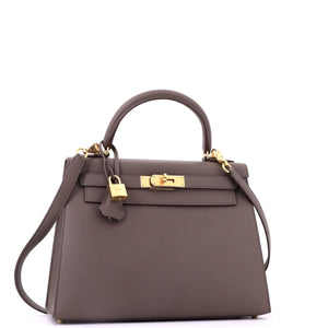 Hermes Kelly Handbag Etain Epsom with Gold Hardware 28 - view 3