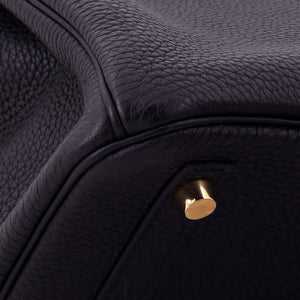 Hermes Birkin Handbag Noir Togo with Gold Hardware 30 - view 8