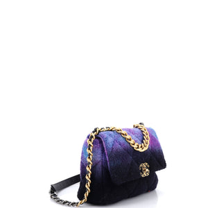 Chanel 19 Flap Bag Quilted Degrade Wool Medium - view 3