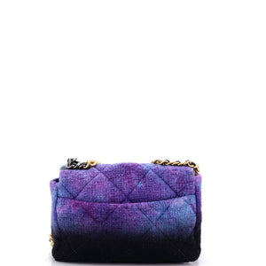 Chanel 19 Flap Bag Quilted Degrade Wool Medium - view 4