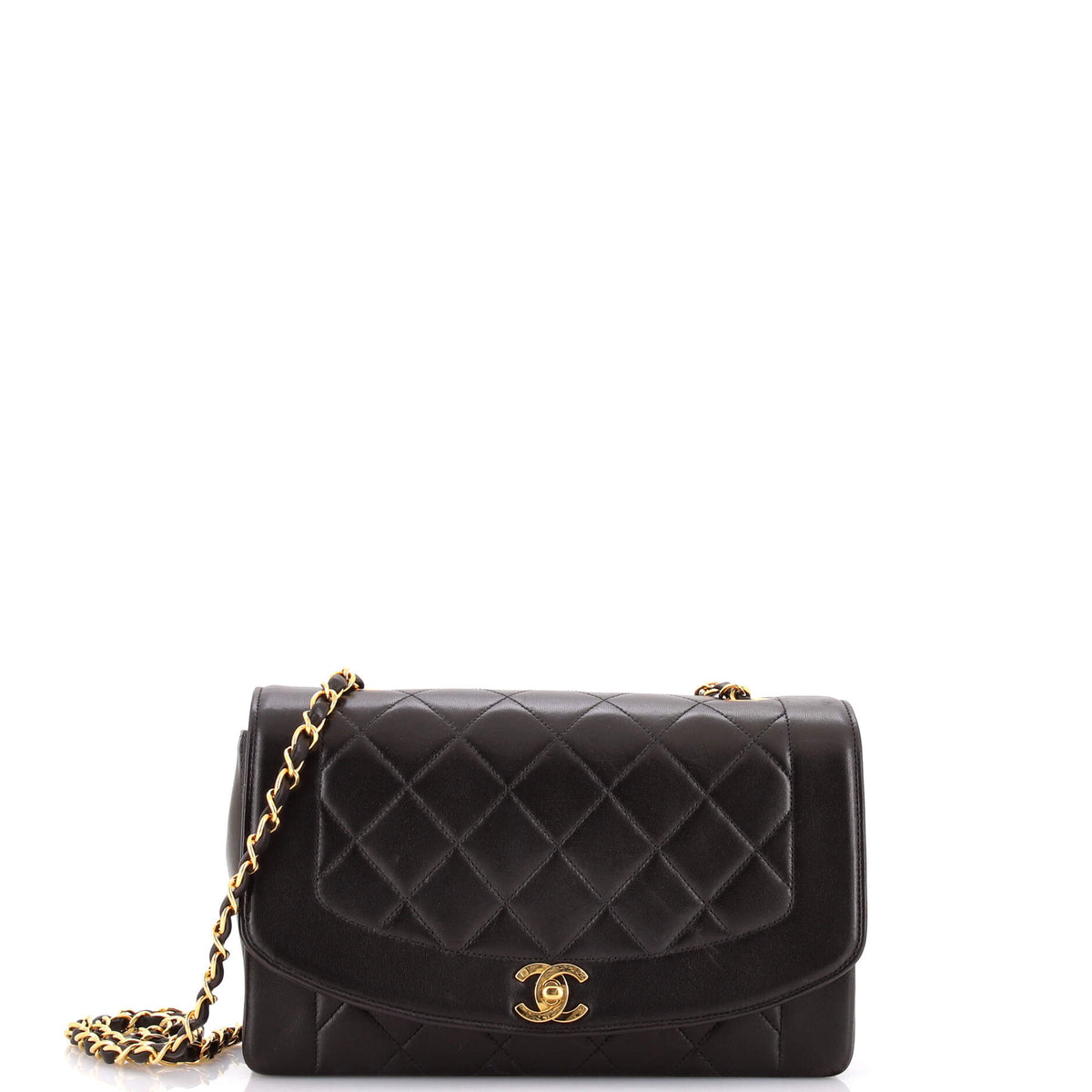 Chanel Vintage Diana Flap Bag Quilted Lambskin Medium