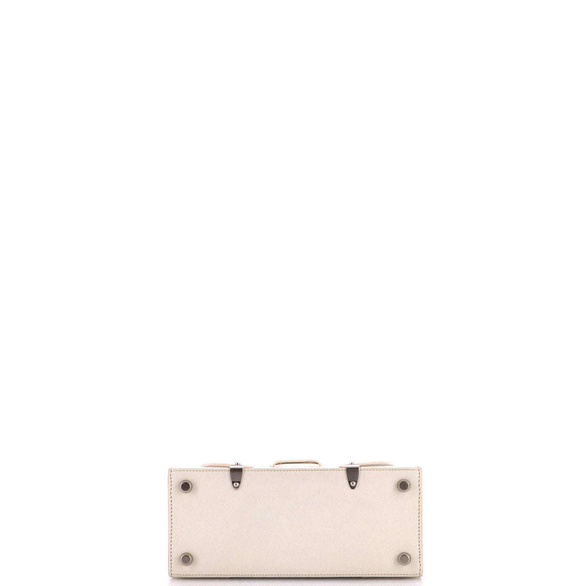 Structured Saigon Top Handle Bag Coated Canvas with Leather Mini
