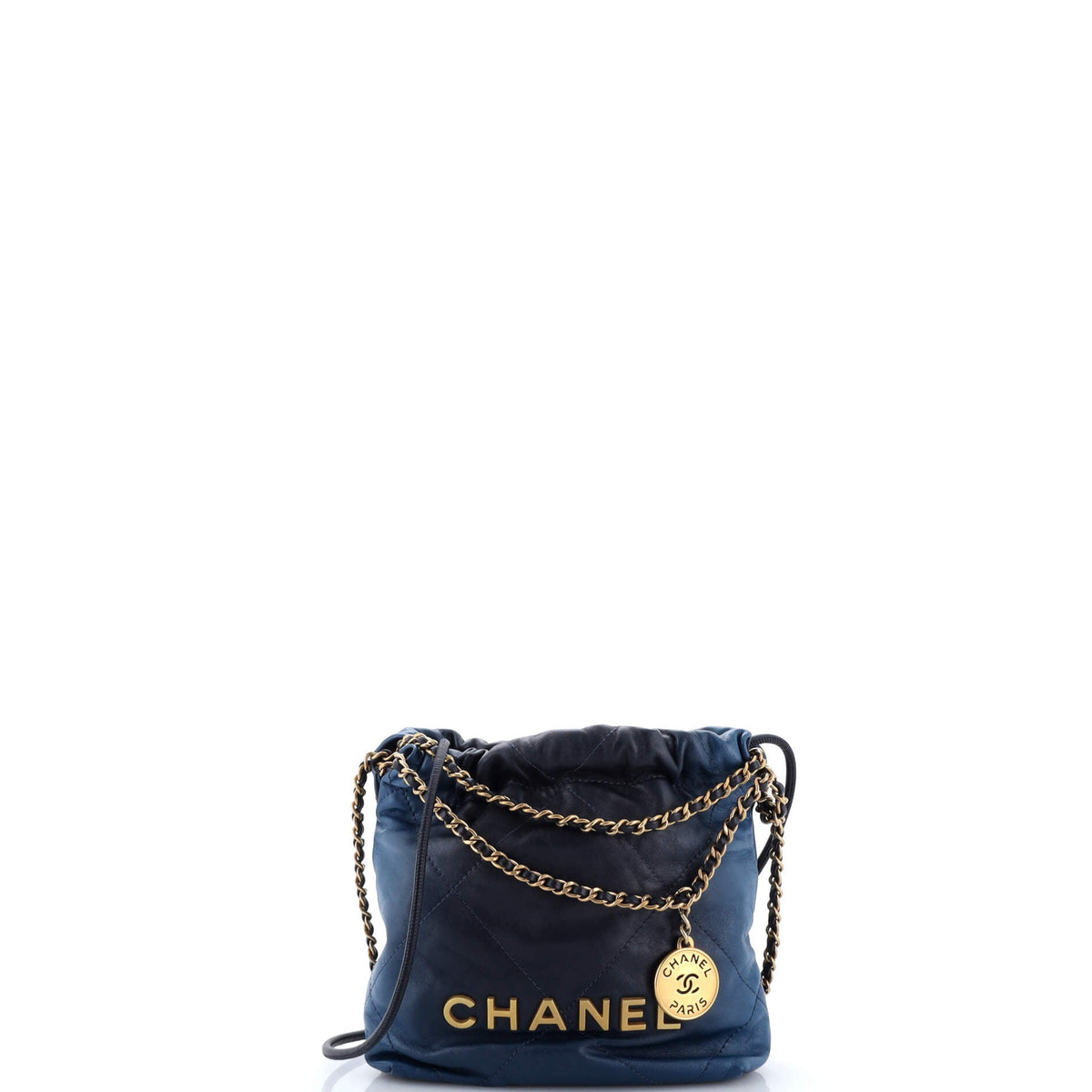 Chanel 22 Chain Hobo Quilted Shaded Calfskin Mini
